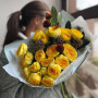 Букет из желтых пионовидных роз фото 3
